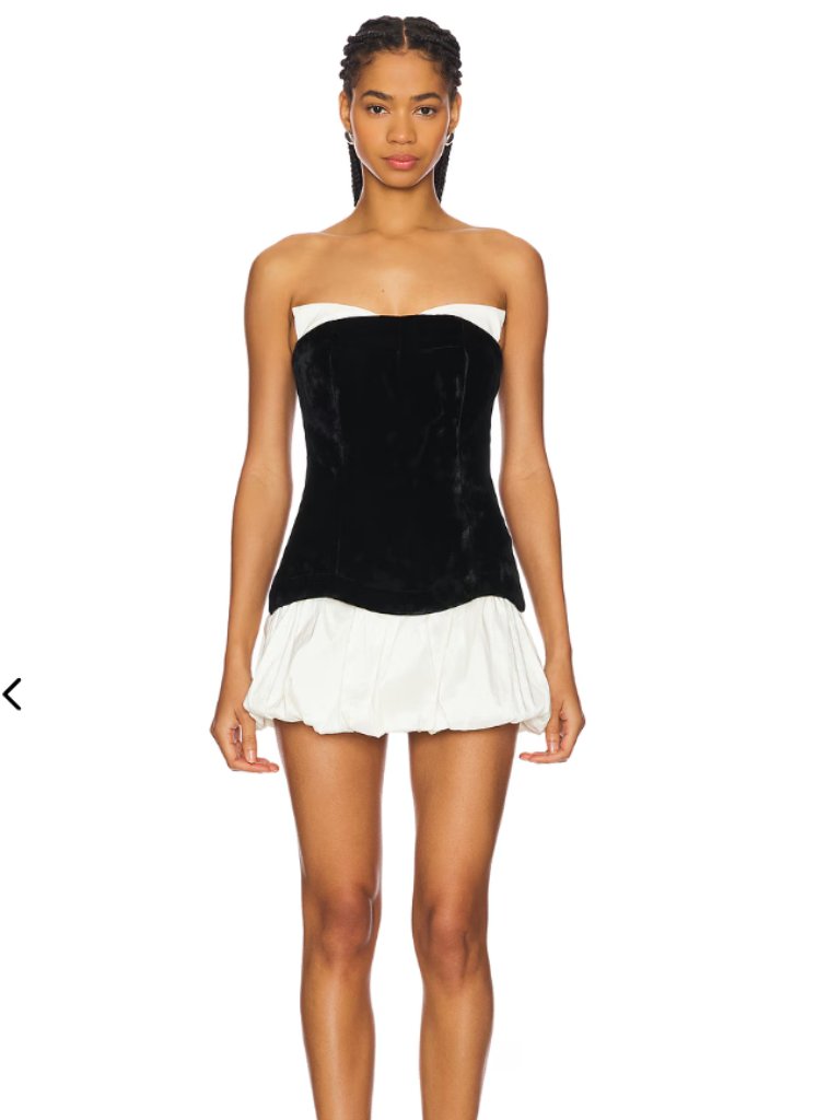 Lpa Women's Black And White Dress $180.00 Size Xs Brand New Lpa Serena Mini